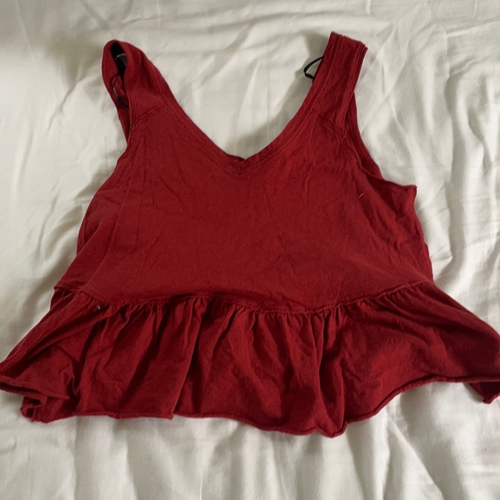 RUST RED BABYDOLL TANK❤️